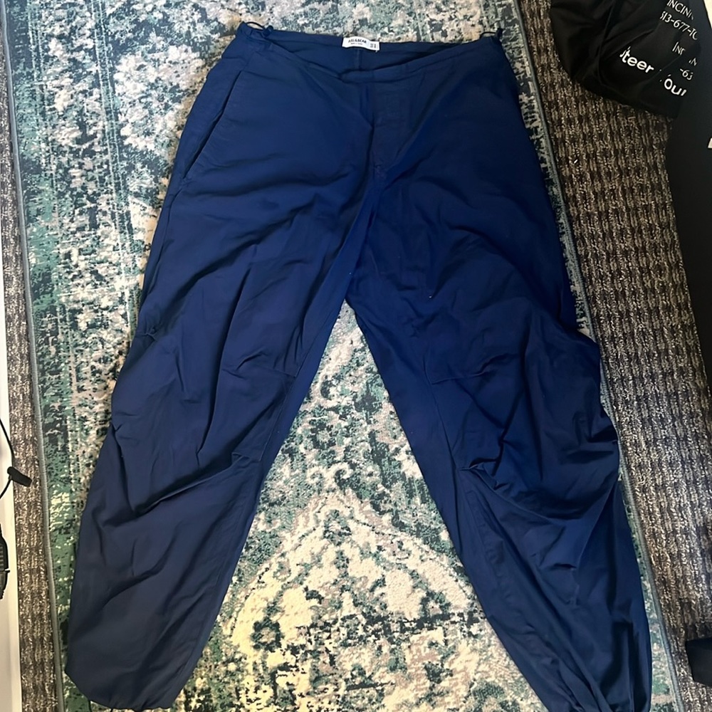Pull & Bear Navy Loose Fit Parachute Pants